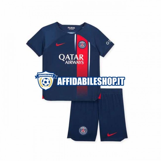 Maglia Paris Saint-Germain 2023-2024 Bambino 3-13 anni Manica Corta, Gara Home