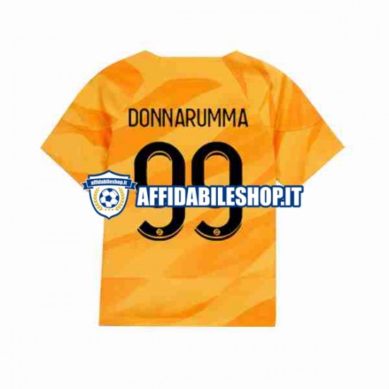 Maglia Paris Saint-Germain Portiere Donnarumma 99 2023-2024 Uomo Manica Corta, Gara Away