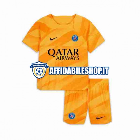 Maglia Paris Saint-Germain Portiere 2023-2024 Bambino 3-13 anni Manica Corta, Gara Away