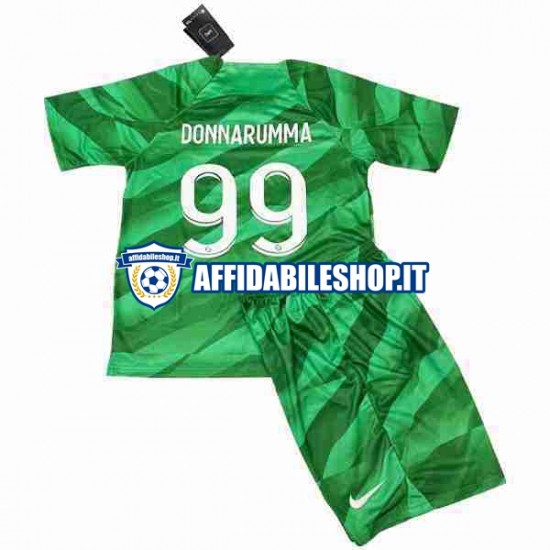 Maglia Paris Saint-Germain Portiere Donnarumma 99 2023-2024 Bambino 3-13 anni Manica Corta, Gara Home