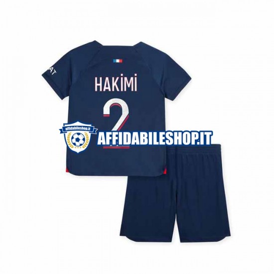 Maglia Paris Saint-Germain Hakimi 2 2023-2024 Bambino 3-13 anni Manica Corta, Gara Home