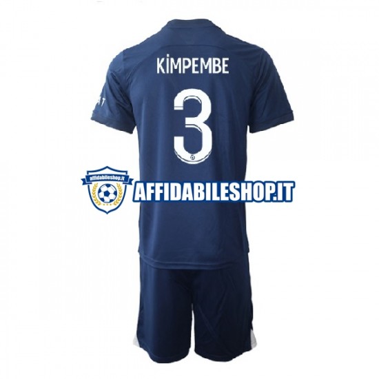 Maglia Paris Saint-Germain Kimpembe 3 2022-2023 Bambino 3-13 anni Manica Corta, Gara Home