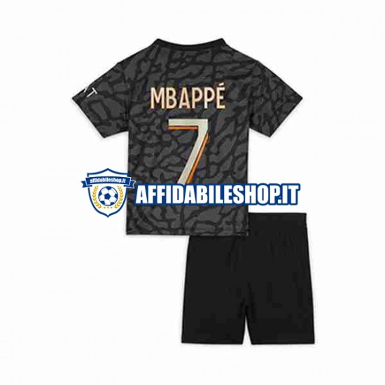 Maglia Paris Saint-Germain Mbappé Kylian 7 2023-2024 Bambino 3-13 anni Manica Corta, Gara Terza