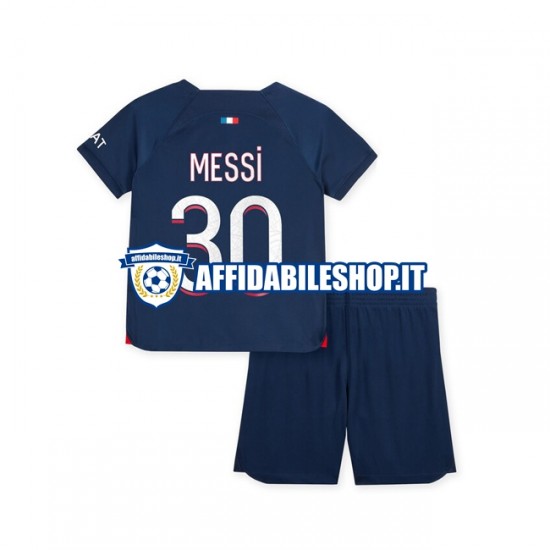 Maglia Paris Saint-Germain Lionel Messi 30 2023-2024 Bambino 3-13 anni Manica Corta, Gara Home