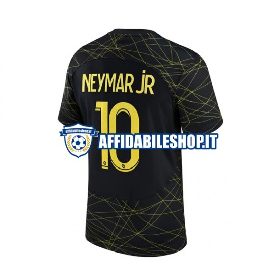 Maglia Paris Saint-Germain Neymar JR 10 2022-2023 Uomo Manica Corta, Gara Quarto