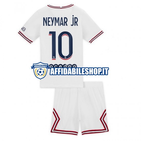 Maglia Paris Saint-Germain Neymar Jr 10 2021-2022 Bambino 3-13 anni Manica Corta, Gara Quarto