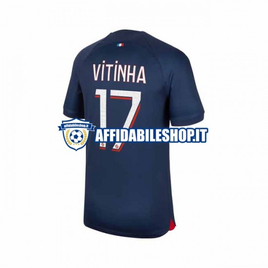 Maglia Paris Saint-Germain Vitinha 17 2023-2024 Uomo Manica Corta, Gara Home