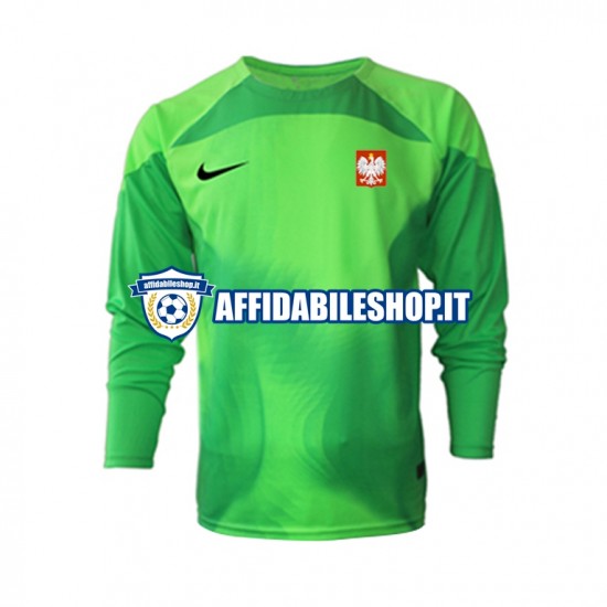 Maglia Polonia Portiere World Cup 2022 Uomo Manica Lunga, Gara Home