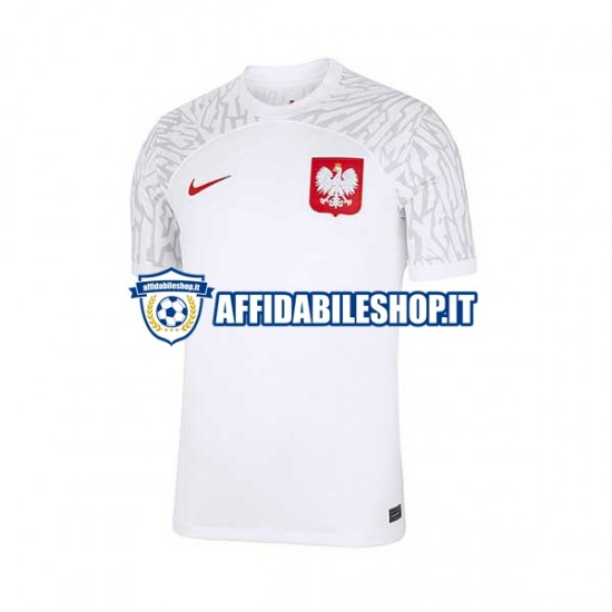 Maglia Polonia World Cup 2022 Uomo Manica Corta, Gara Home