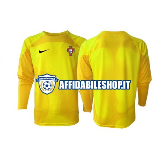 Maglia Portogallo Portiere World Cup 2022 Uomo Manica Lunga, Gara Home