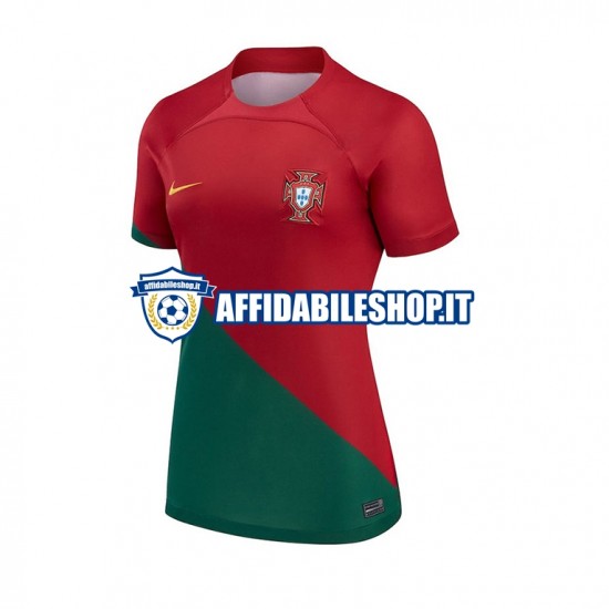 Maglia Portogallo World Cup 2022 Donna Manica Corta, Gara Home