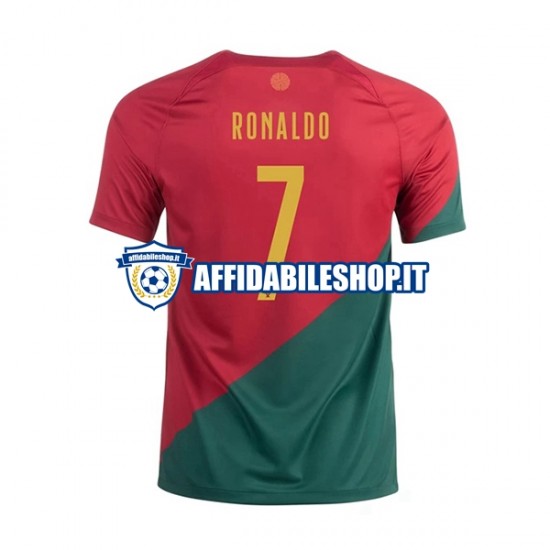 Maglia Portogallo Ronaldo 7 World Cup 2022 Uomo Manica Corta, Gara Home