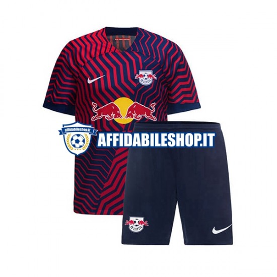 Maglia RB Leipzig 2023-2024 Bambino 3-13 anni Manica Corta, Gara Away