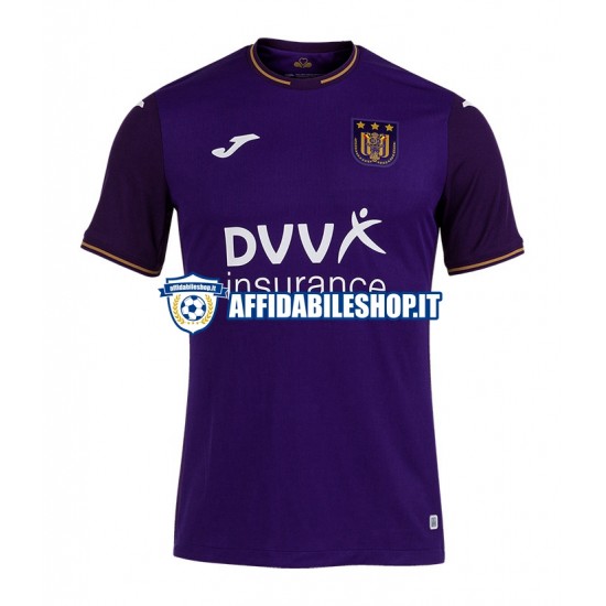 Maglia RSC Anderlecht 2021-2022 Uomo Manica Corta, Gara Home