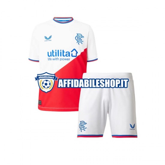 Maglia Rangers 2022-2023 Bambino 3-13 anni Manica Corta, Gara Away