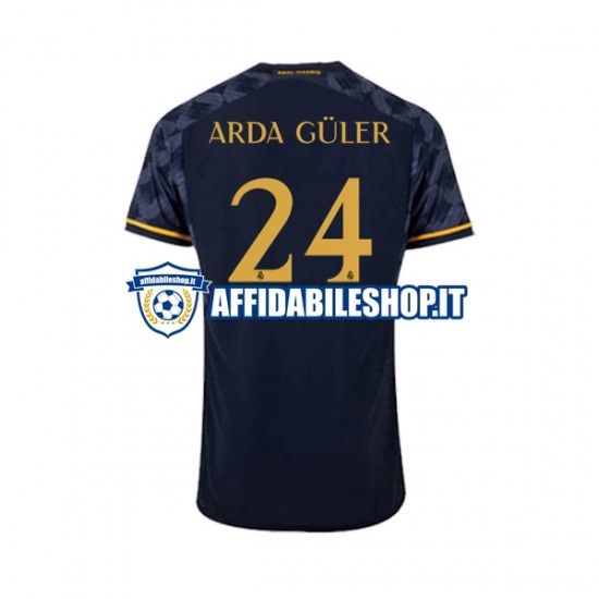 Maglia Real Madrid Arda Guler 24 2023-2024 Uomo Manica Corta, Gara Away