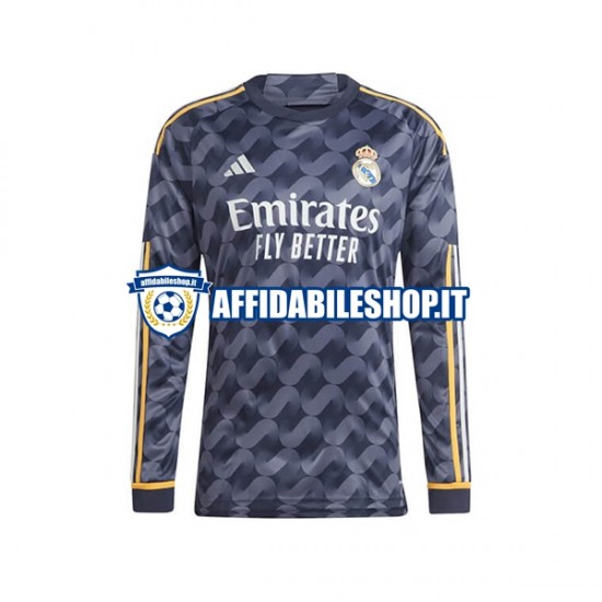 Maglia Real Madrid 2023-2024 Uomo Manica Lunga, Gara Away