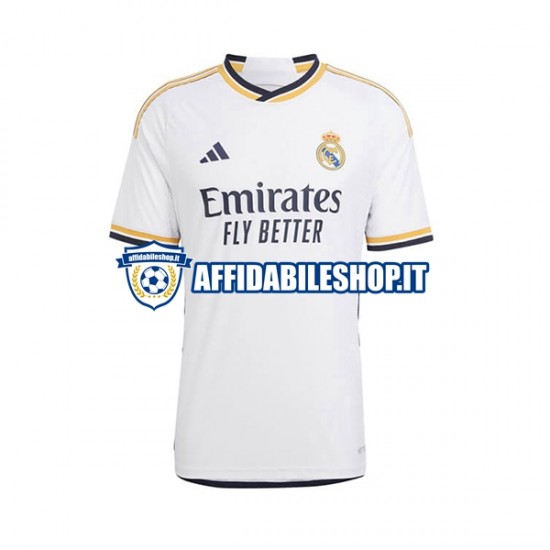 Maglia Real Madrid Camavinga 12 2023-2024 Bambino 3-13 anni Manica Corta, Gara Home