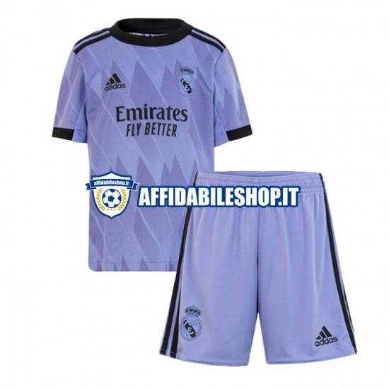 Maglia Real Madrid 2022-2023 Bambino 3-13 anni Manica Corta, Gara Away