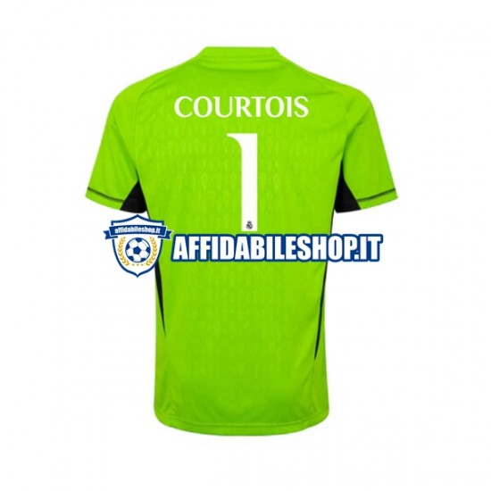 Maglia Real Madrid Portiere Thibaut Courtois 1 2023-2024 Uomo Manica Corta, Gara Home