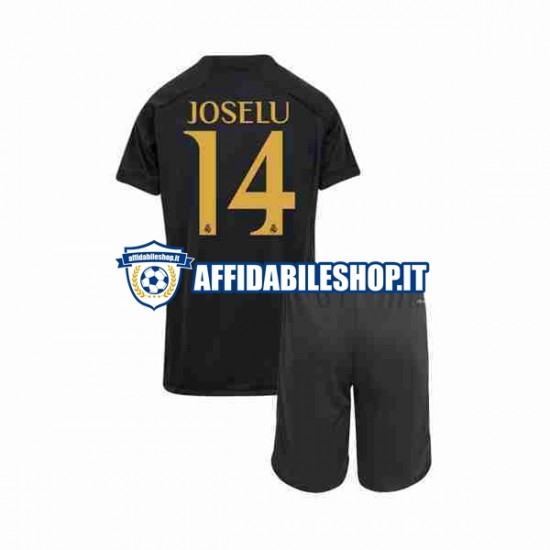 Maglia Real Madrid Joselu 14 2023-2024 Bambino 3-13 anni Manica Corta, Gara Terza