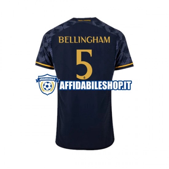 Maglia Real Madrid Jude Bellingham 5 2023-2024 Uomo Manica Corta, Gara Away