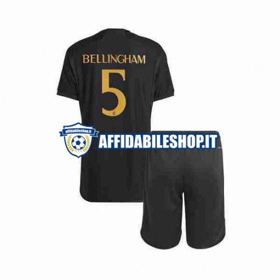 Maglia Real Madrid Jude Bellingham 5 2023-2024 Bambino 3-13 anni Manica Corta, Gara Terza