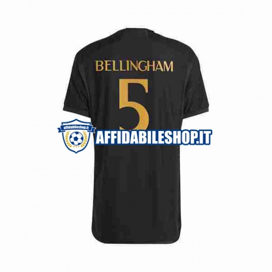 Maglia Real Madrid Jude Bellingham 5 2023-2024 Uomo Manica Corta, Gara Terza