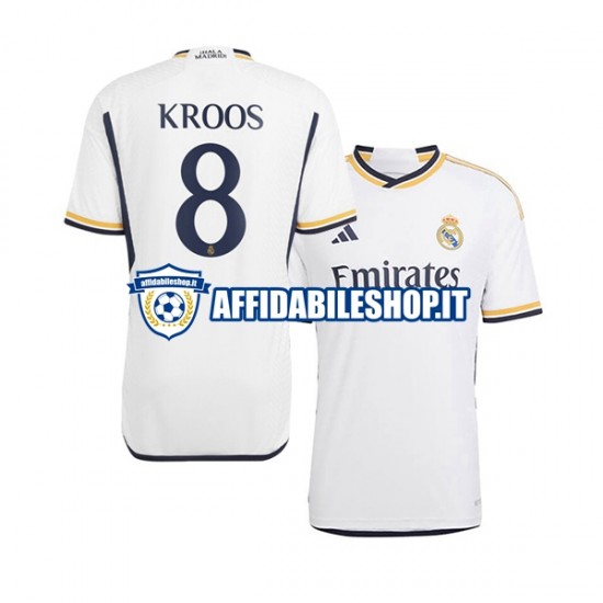 Maglia Real Madrid Kroos 8 2023-2024 Uomo Manica Corta, Gara Home