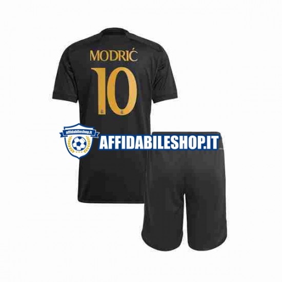 Maglia Real Madrid Modrić Luka 10 2023-2024 Bambino 3-13 anni Manica Corta, Gara Terza