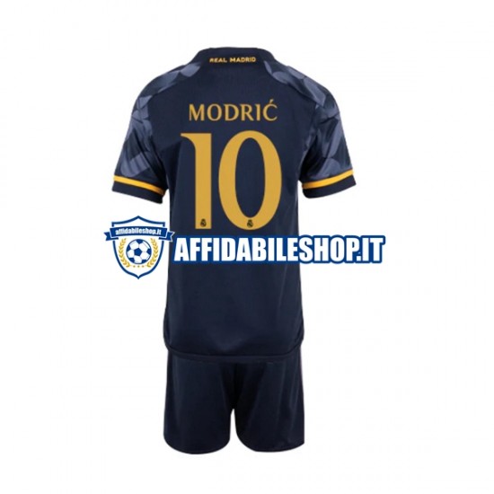 Maglia Real Madrid Modrić 10 2023-2024 Bambino 3-13 anni Manica Corta, Gara Away