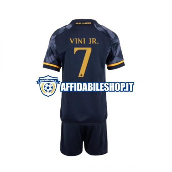 Maglia Real Madrid Vinicius Junior 7 2023-2024 Bambino 3-13 anni Manica Corta, Gara Away