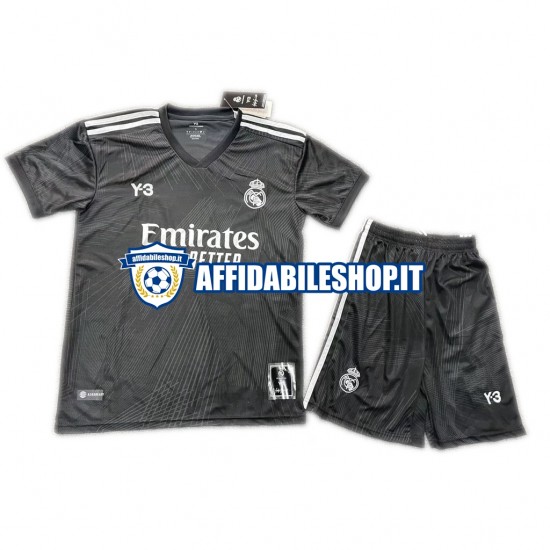 Maglia Real Madrid Y-3 2021-2022 Bambino 3-13 anni Manica Corta, Gara Quarto