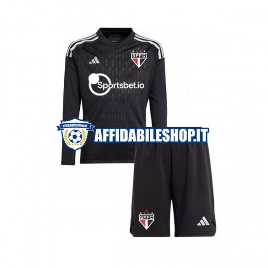 Maglia Sao Paulo Portiere 2023-2024 Bambino 3-13 anni Manica Lunga, Gara Home