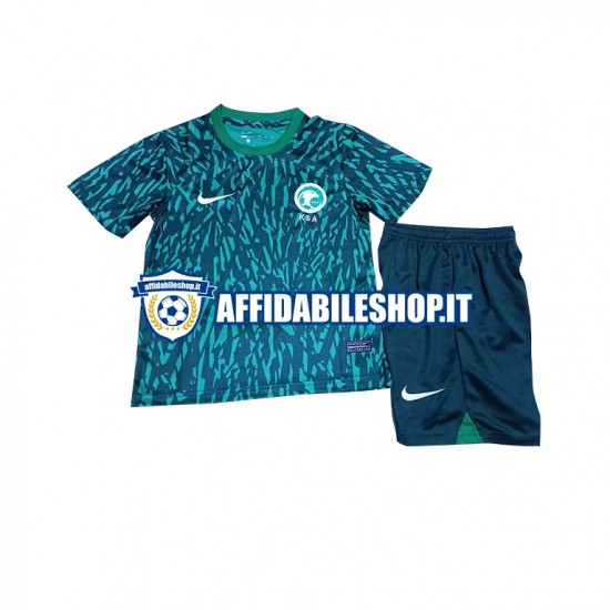 Maglia Arabia Saudita World Cup 2022 Bambino 3-13 anni Manica Corta, Gara Away