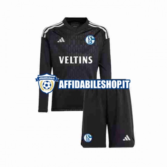 Maglia Schalke 04 Portiere 2023-2024 Bambino 3-13 anni Manica Lunga, Gara Away