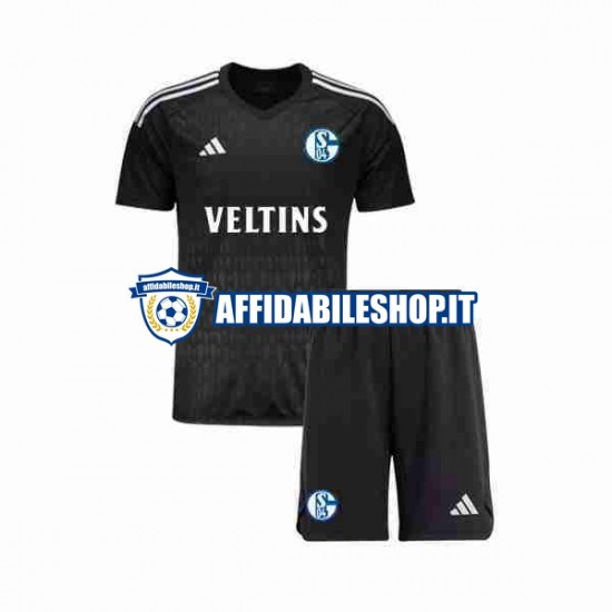 Maglia Schalke 04 Portiere 2023-2024 Bambino 3-13 anni Manica Corta, Gara Away