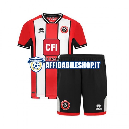 Maglia Sheffield United 2023-2024 Bambino 3-13 anni Manica Corta, Gara Home