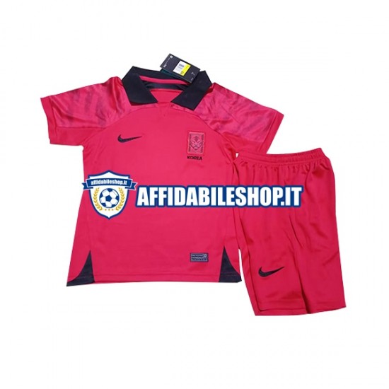 Maglia Corea del Sud World Cup 2022 Bambino 3-13 anni Manica Corta, Gara Home