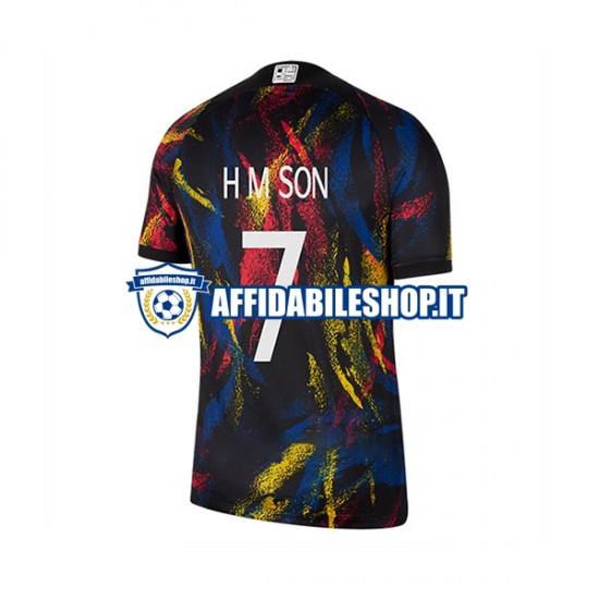 Maglia Corea del Sud Son Heung-min 7 World Cup 2022 Uomo Manica Corta, Gara Away