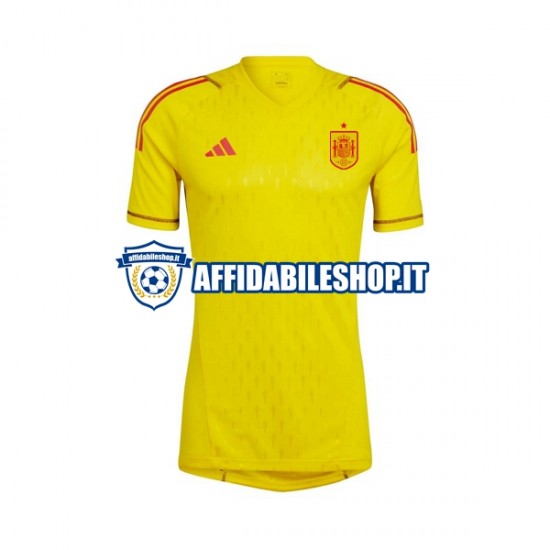 Maglia Spagna Portiere 2022-2023 Uomo Manica Corta, Gara Away