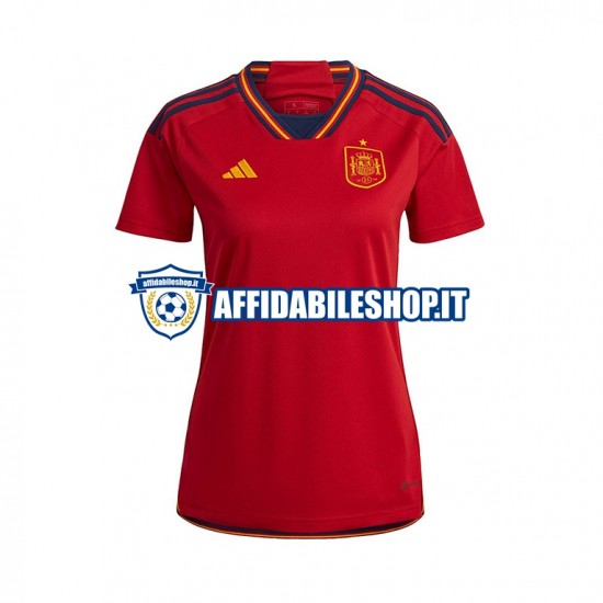 Maglia Spagna World Cup 2022 Donna Manica Corta, Gara Home