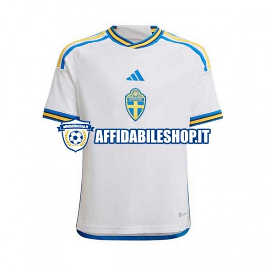 Maglia Svezia 2022 Uomo Manica Corta, Gara Away