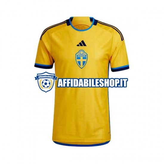 Maglia Svezia 2022 Uomo Manica Corta, Gara Home