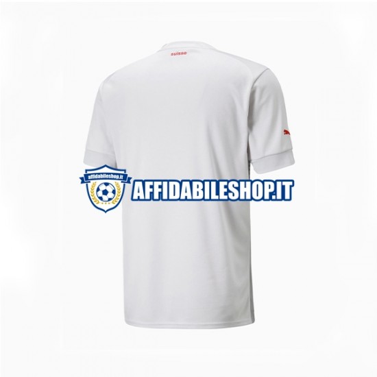 Maglia Svizzera World Cup 2022 Uomo Manica Corta, Gara Away