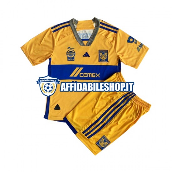 Maglia Tigres UANL 2023-2024 Bambino 3-13 anni Manica Corta, Gara Home