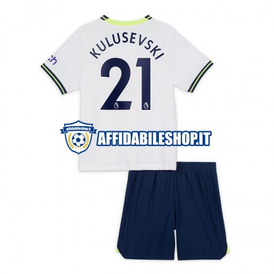 Maglia Tottenham Hotspur Dejan Kulusevski 21 2022-2023 Bambino 3-13 anni Manica Corta, Gara Home