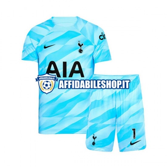 Maglia Tottenham Hotspur Portiere Hugo Lloris 1 2023-2024 Bambino 3-13 anni Manica Corta, Gara Home