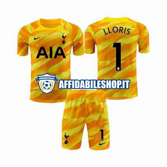 Maglia Tottenham Hotspur Portiere Arancia Hugo 2023-2024 Bambino 3-13 anni Manica Corta, Gara Away