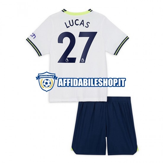 Maglia Tottenham Hotspur Lucas Moura 27 2022-2023 Bambino 3-13 anni Manica Corta, Gara Home